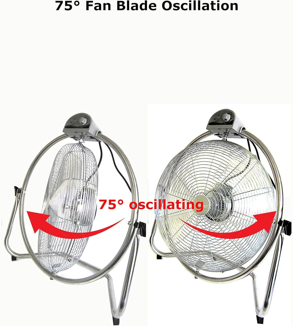 20 Inch 3 Speed Oscillating Floor Fan S423506