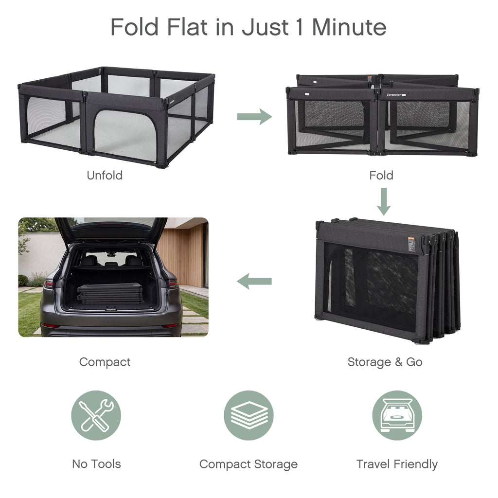 8-Panel Foldable Baby Playpen F7793