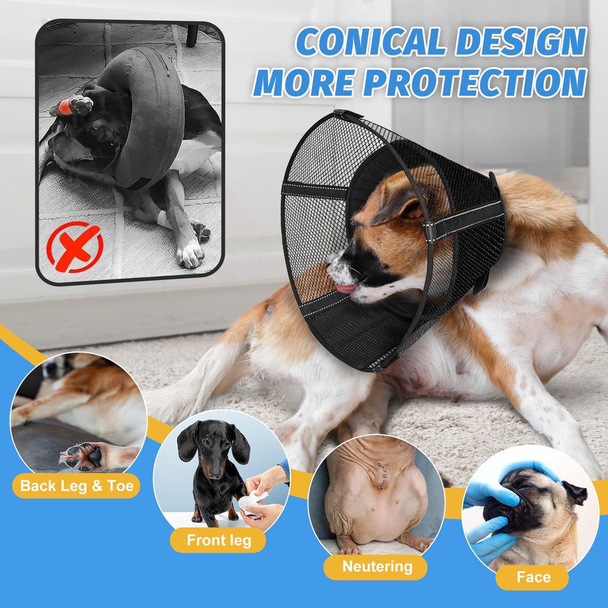 Mesh Dog Cone Collar Soft A322267