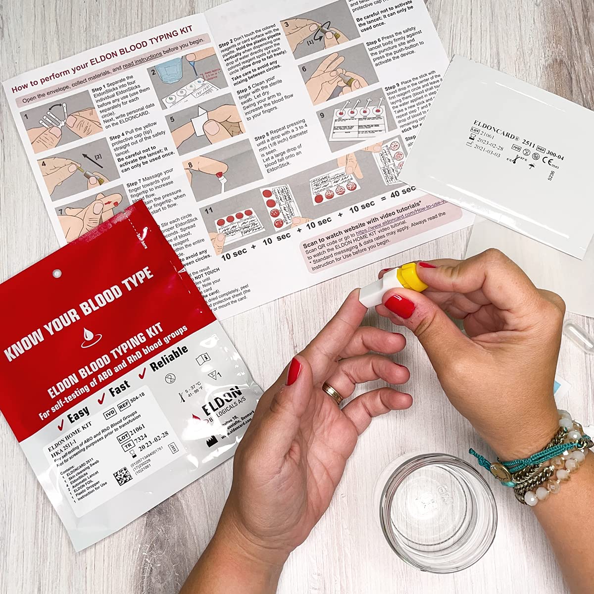 Home Blood Typing Kit 7 Kits L58969