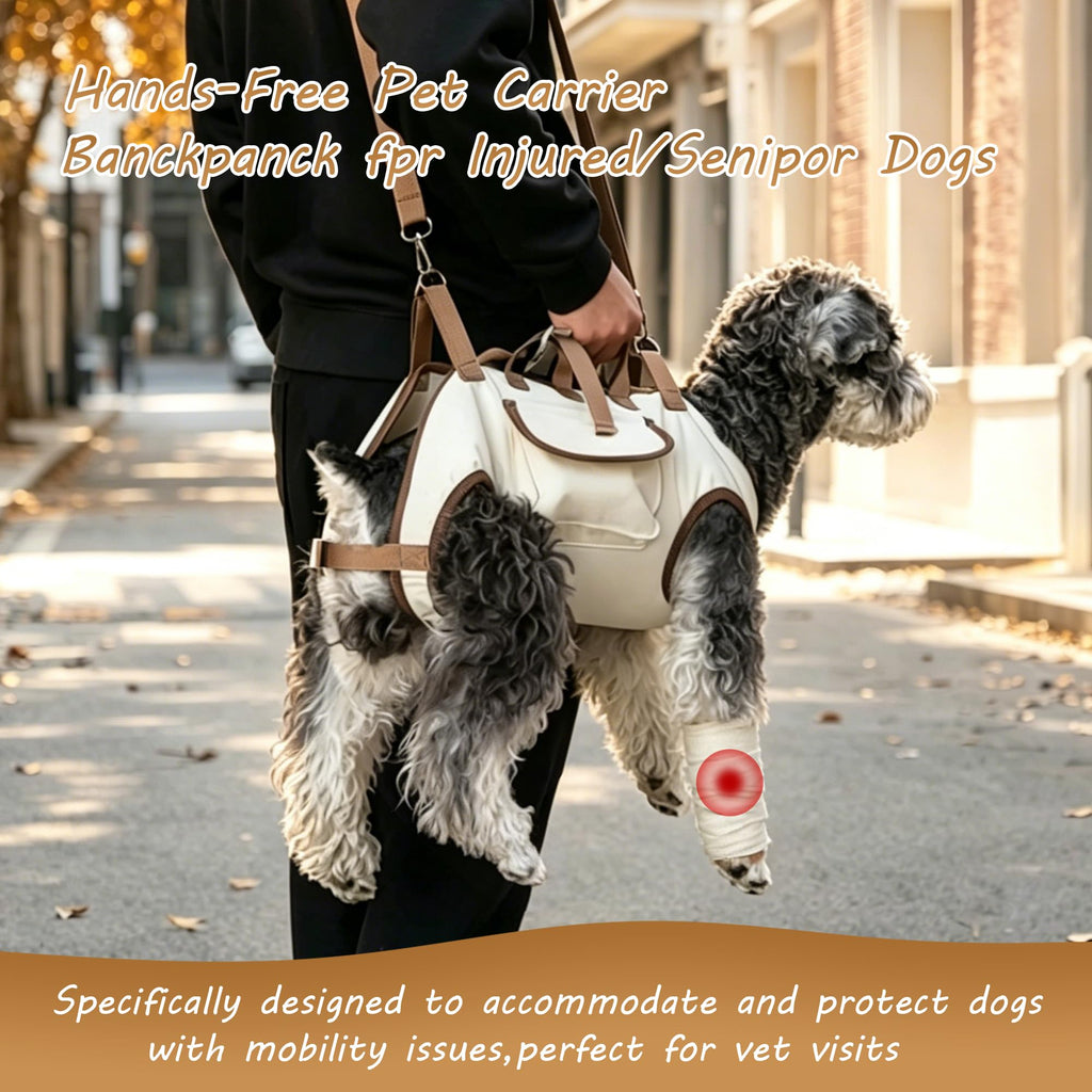 Hands Free Dog Backpack Carrier for Small Dogs, Breathable Pet Carrier with Adjustable Straps A2753