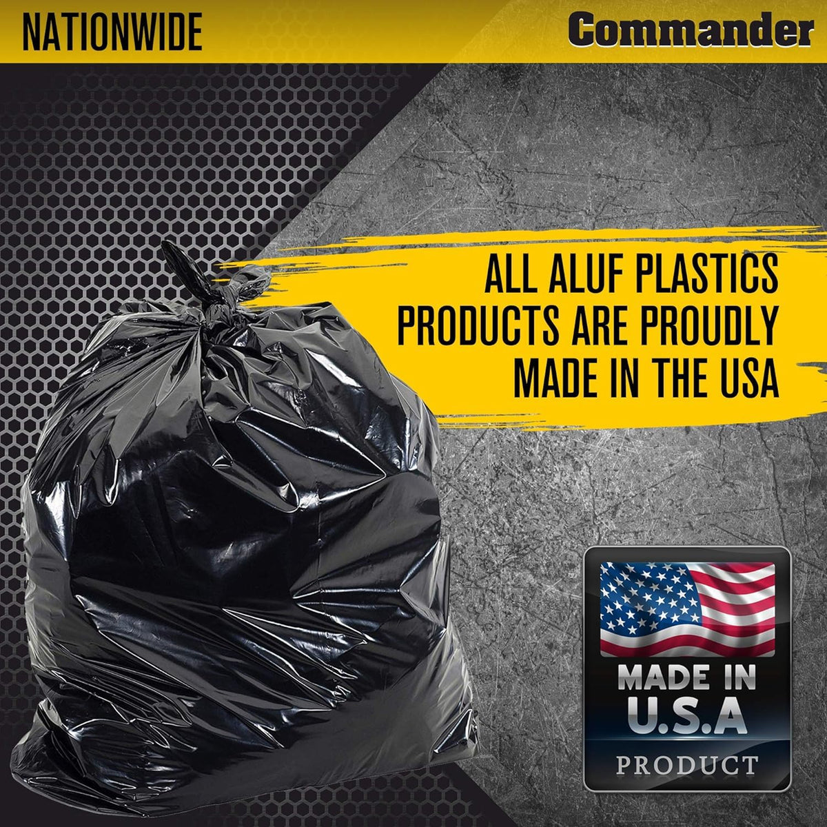 42 Gallon 4 MIL Black Heavy Duty Trash Bags Pack of 32 D1100