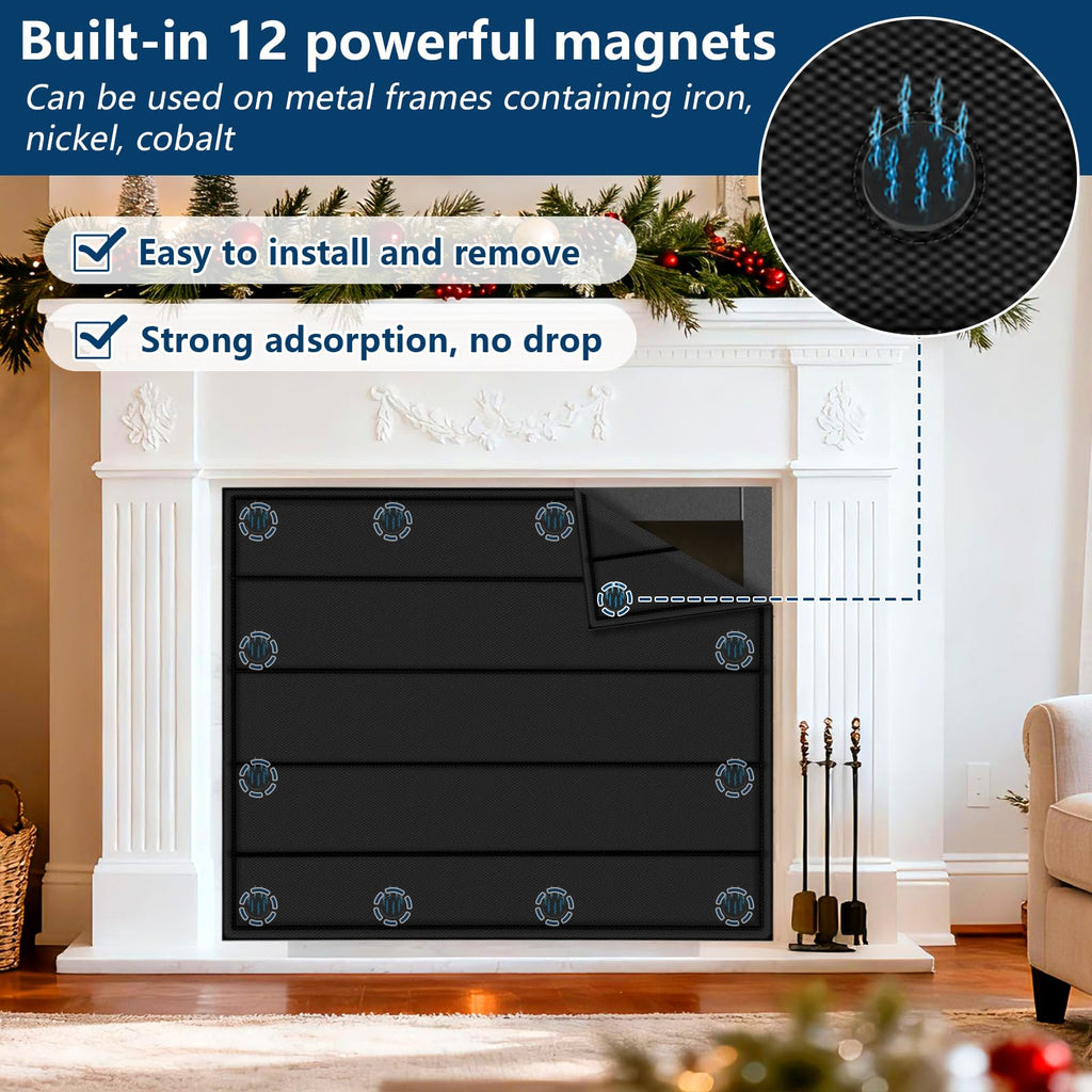 Magnetic Fireplace Cover 39"x32" Draft Stopper W889