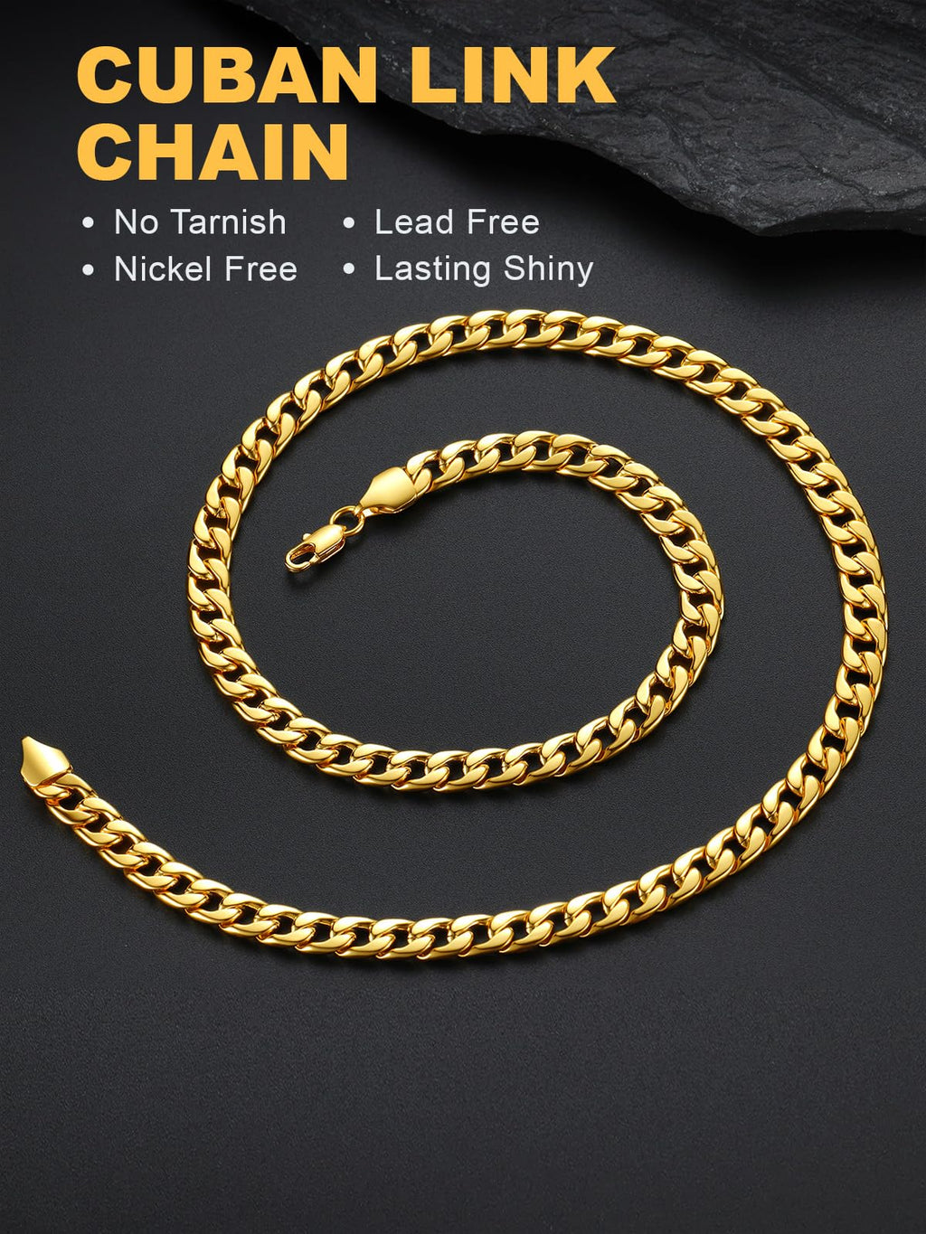 Cuban Link Chain Stainless Steel Necklace K892