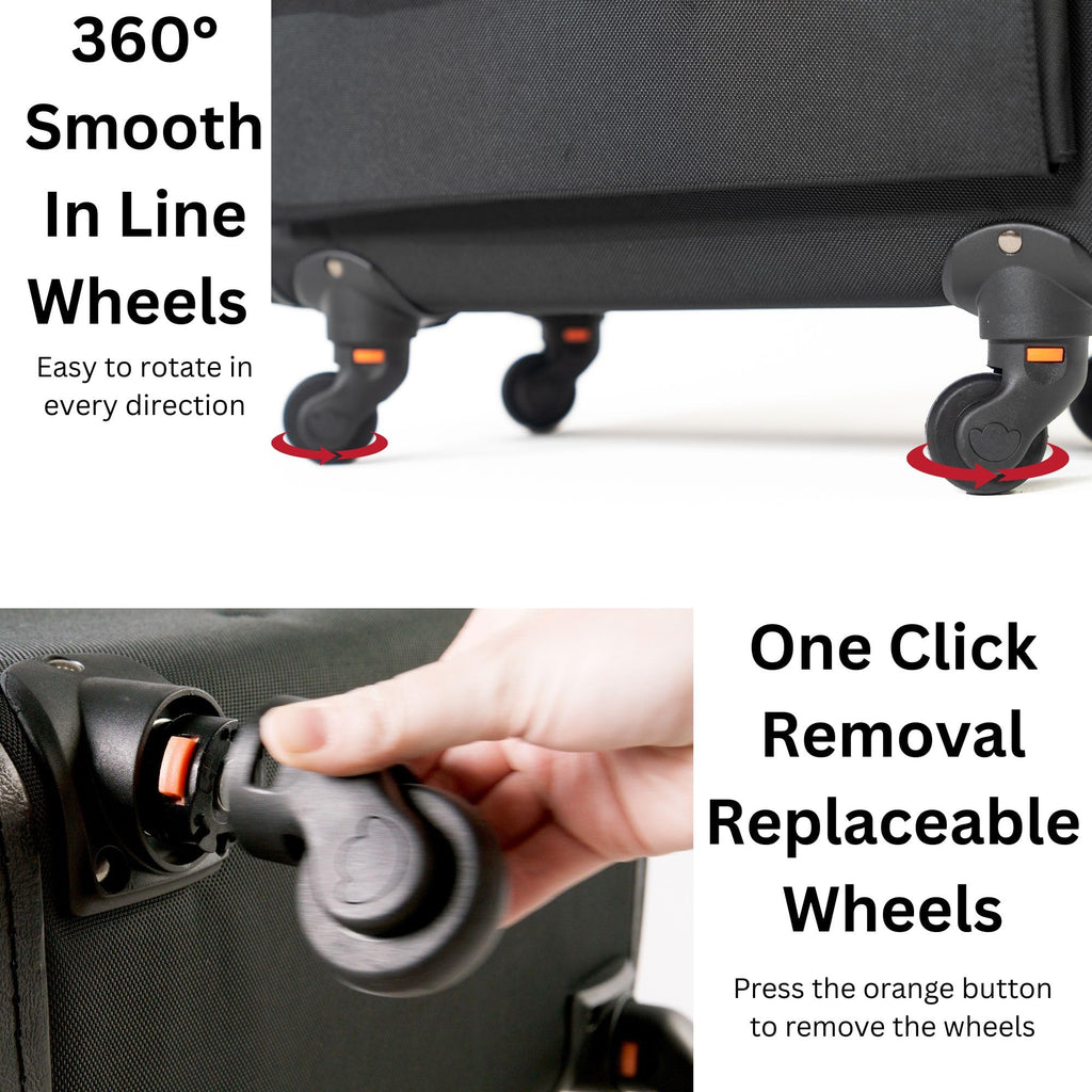 Wheeled Briefcase with 17” Laptop Compartment and Dual Combo Locks R4287