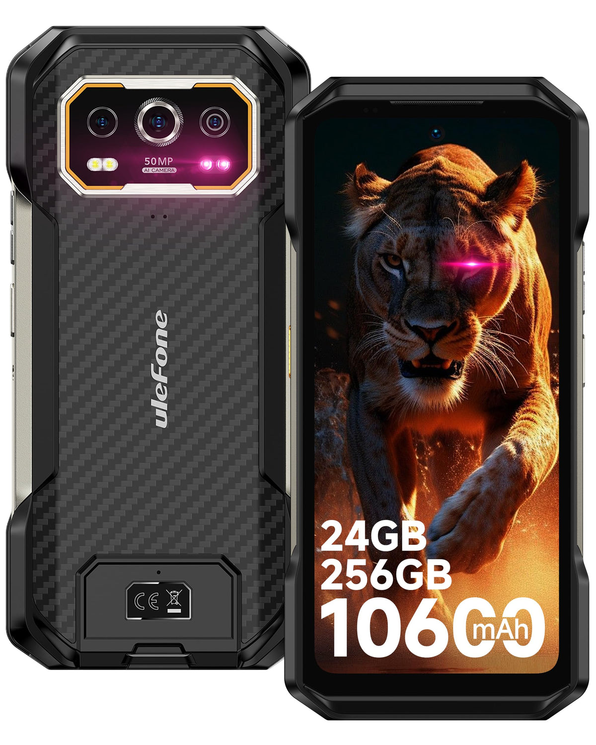 Rugged Smartphone Unlocked 64MP Night Vision 50MP Ultra-Wide Camera X719898