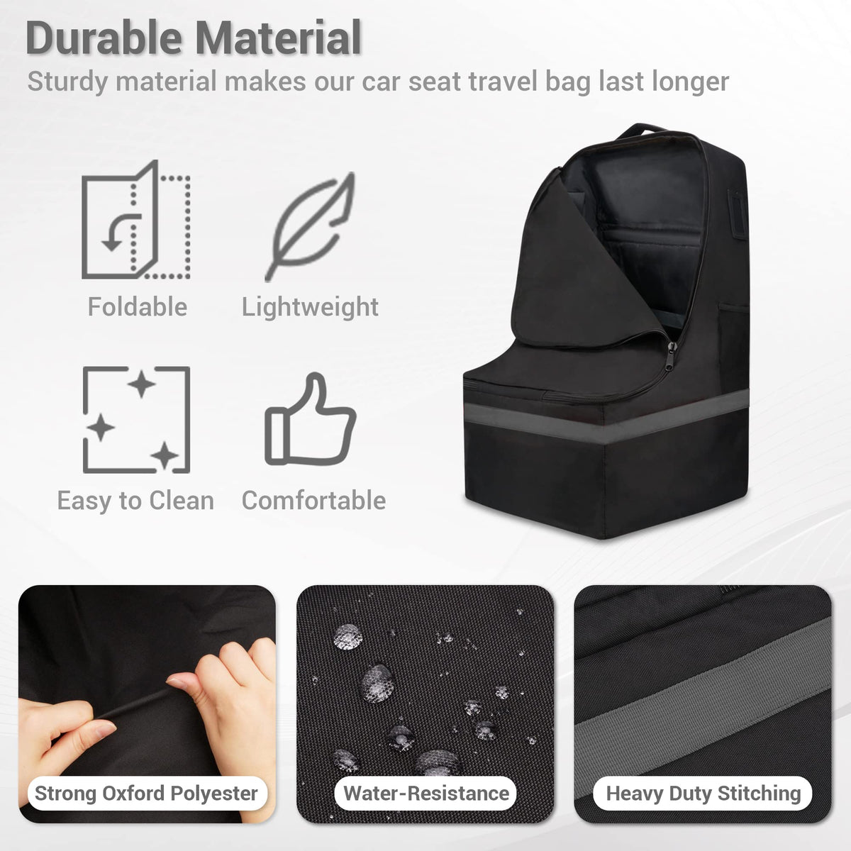 Padded Gray Car Seat Travel Bag Z791896