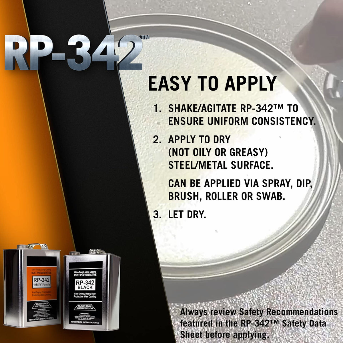 Black Rust Preventive Spray 24 Cans W986