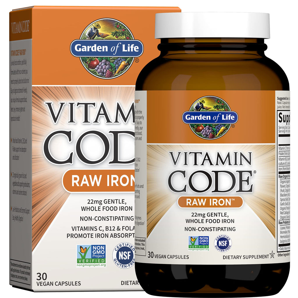 Vitamin Code Raw Iron Supplement, 30 Capsules C97807
