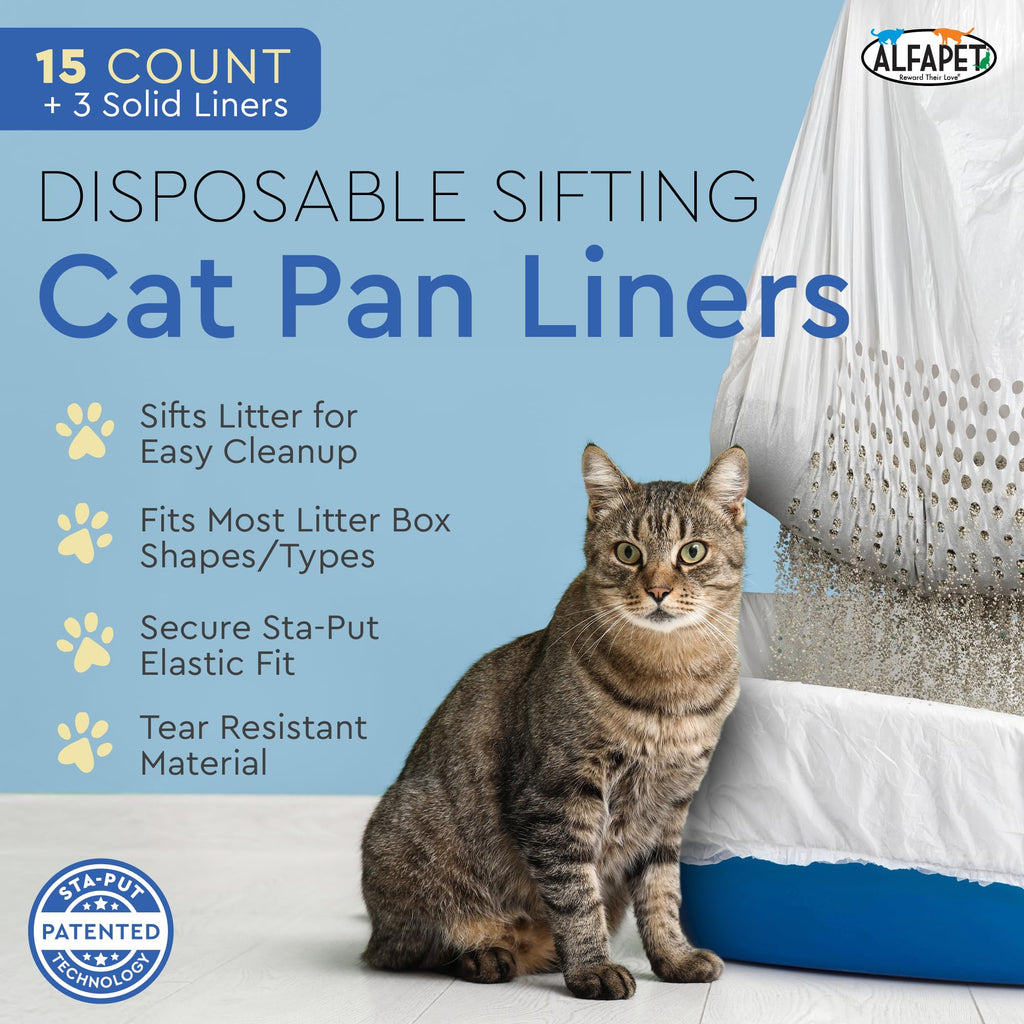 Jumbo 15 Count Pack of 5 Cat Litter Box Liners S118