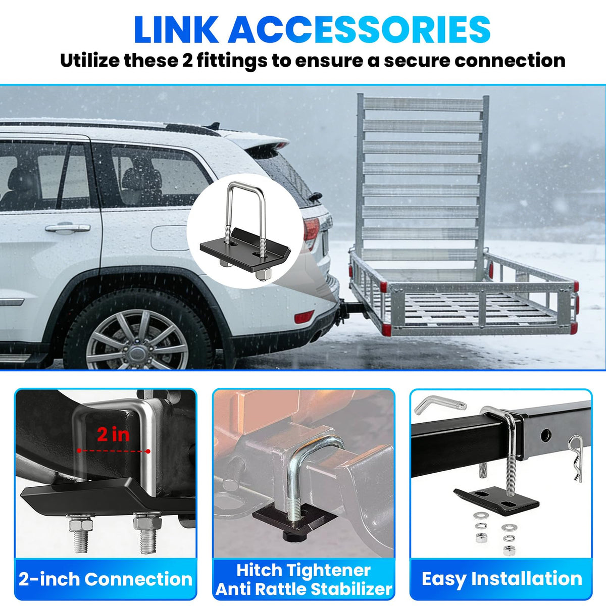 52"x31"x10" Aluminum Hitch Cargo Carrier with Ramp Q503510