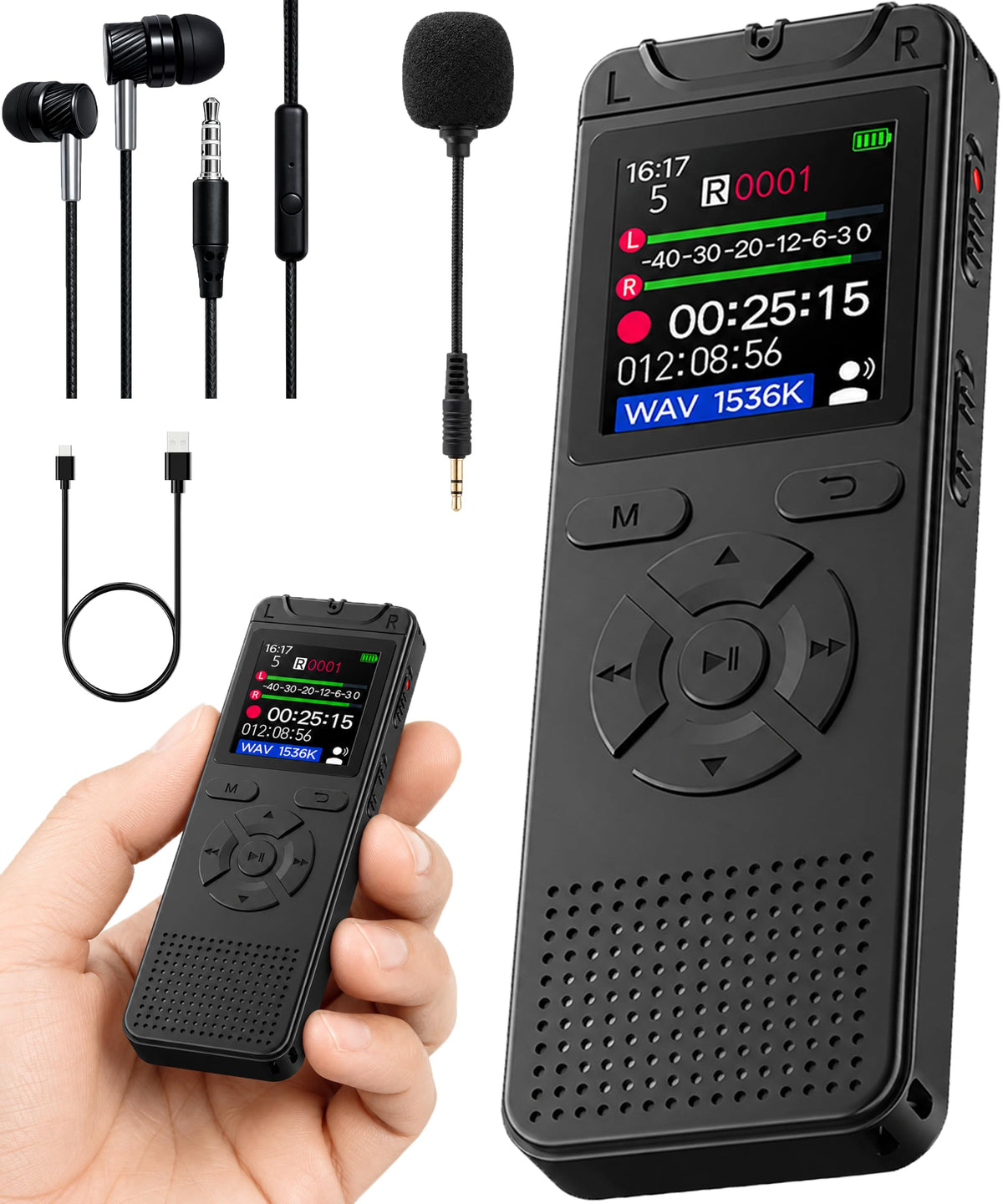 32GB Digital Voice Recorder with Playback Q3298
