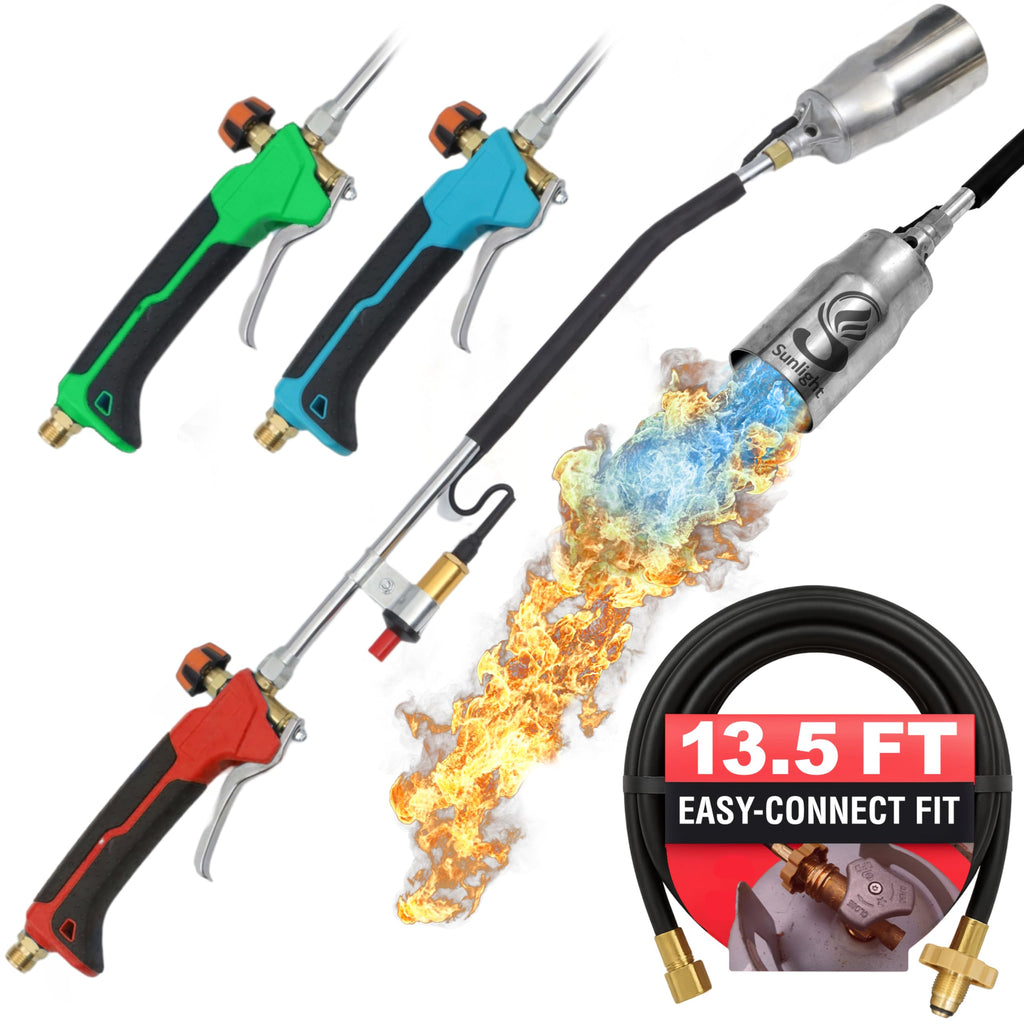 Propane Torch Weed Burner with 13 ft Hose, Adjustable 2,200,000 BTU Self Igniting F2144