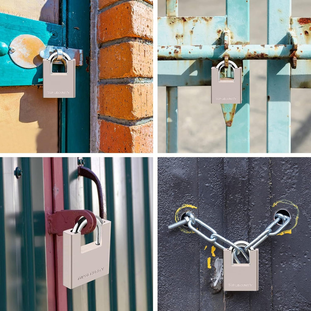 Heavy Duty Solid Brass Keyed Padlock with 4 Keys V5592
