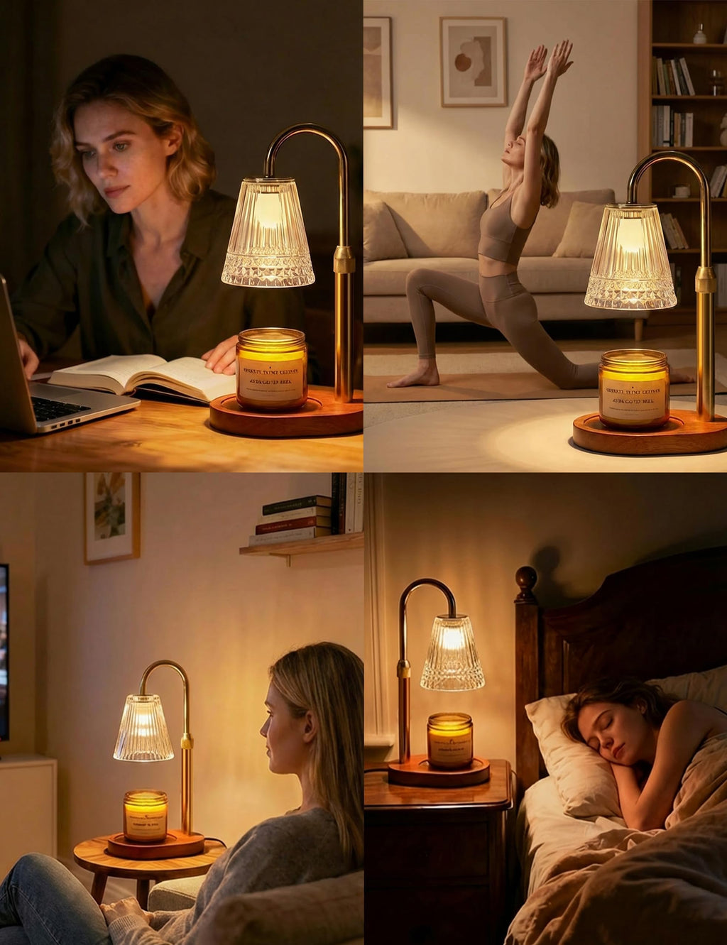 Dimmable Height Adjustable Candle Warmer Lamp with Timer W4991