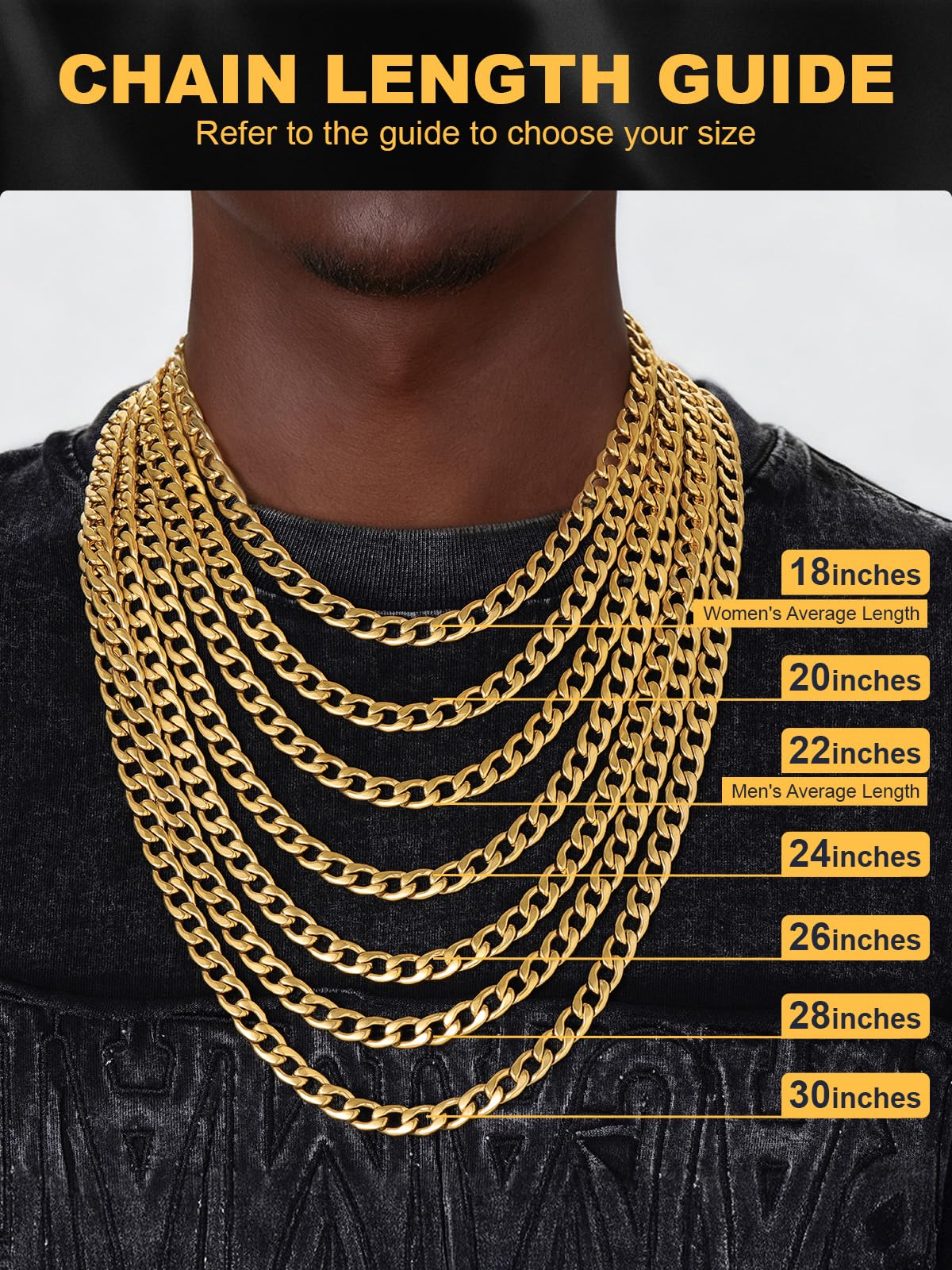 Cuban Link Chain Stainless Steel Necklace K892