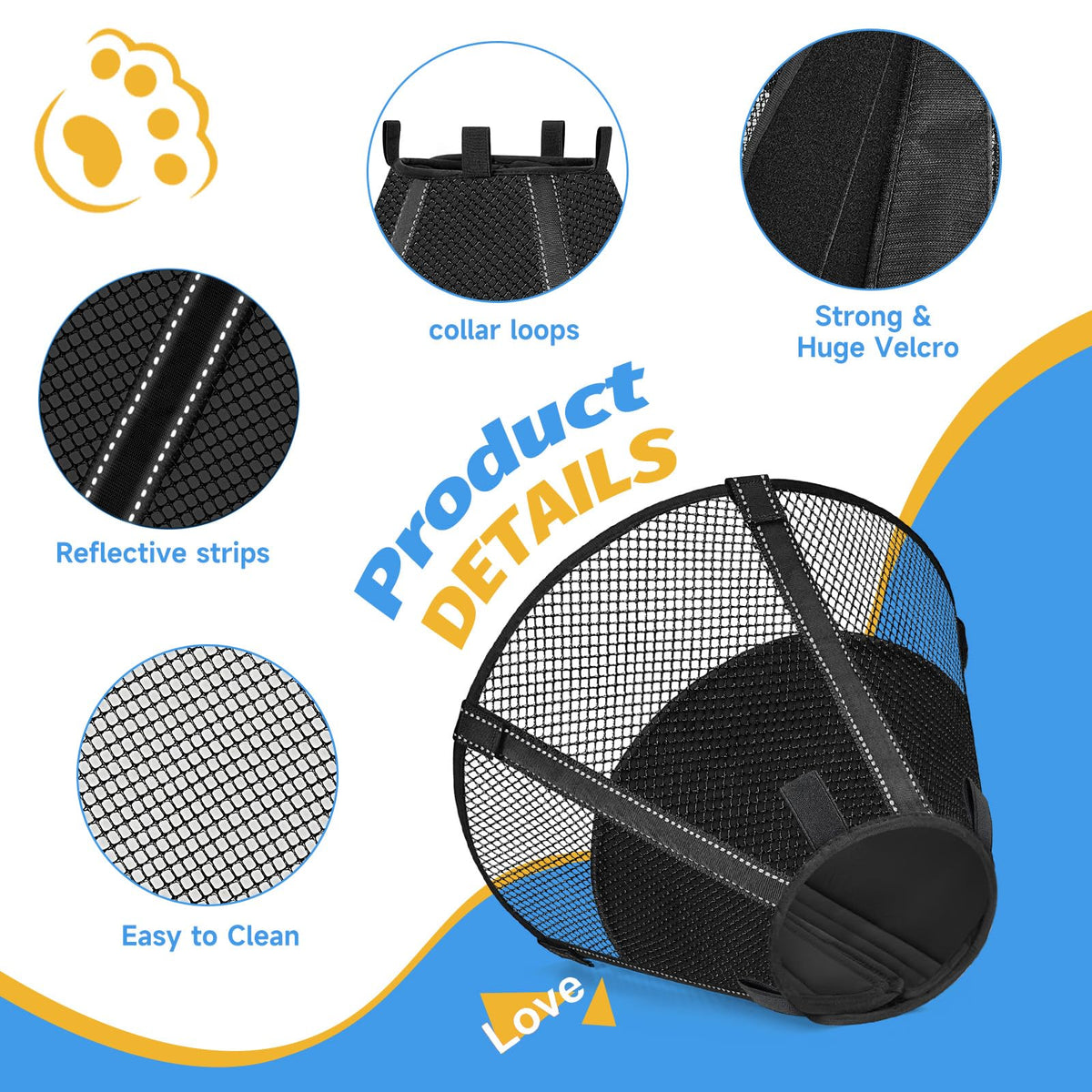 Mesh Dog Cone Collar Soft A322267