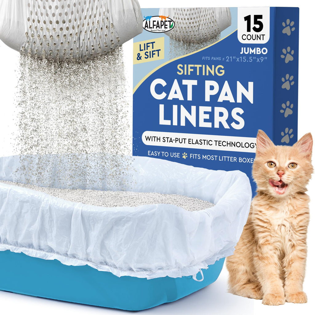 Jumbo 15 Count Pack of 5 Cat Litter Box Liners S118