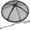 30 Inch Round Fire Pit Screen with Handle & Poker N776