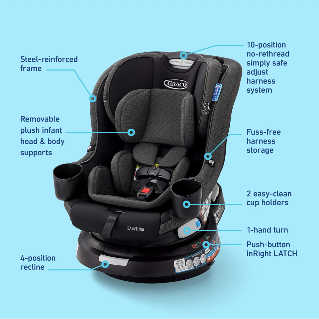 2-in-1 Rotating Convertible Car Seat C593