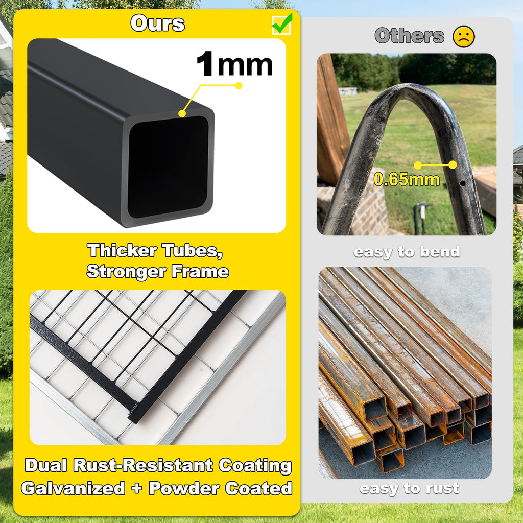 Heavy Duty Outdoor Dog Kennel with Roof Cover G334474