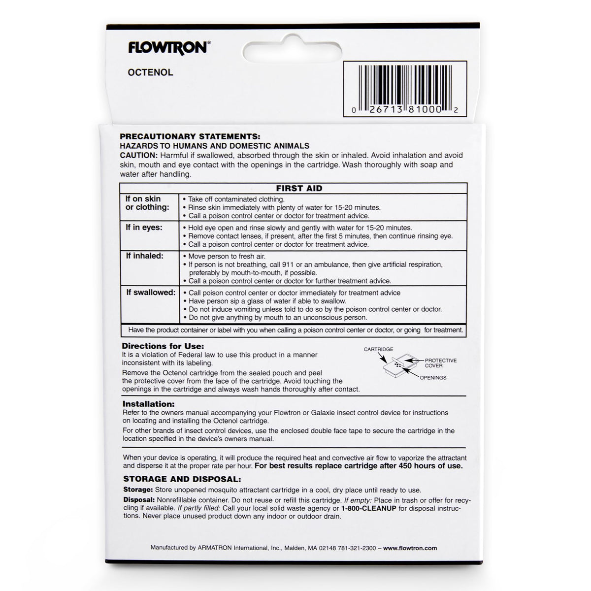 Octenol Mosquito Attractant Cartridge T316