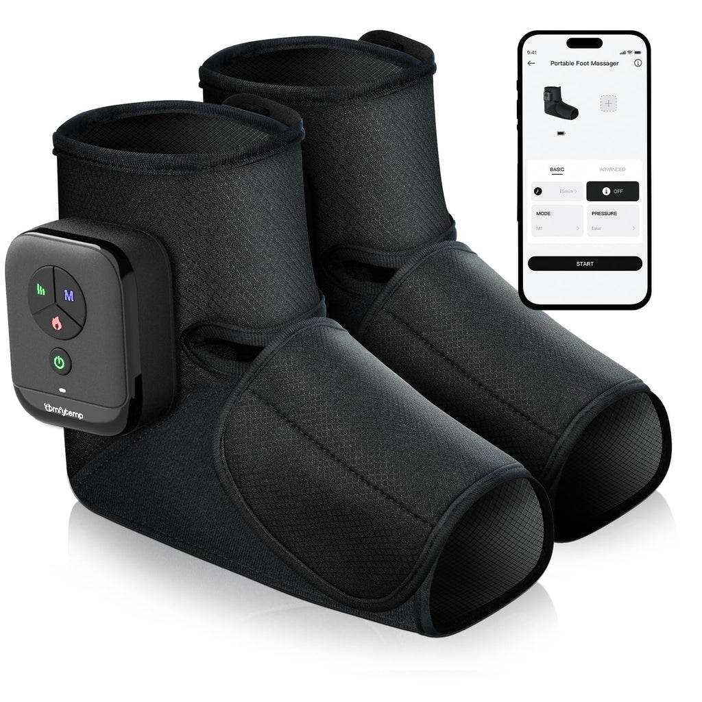 Portable Air Compression Foot Massager with Heat O642793