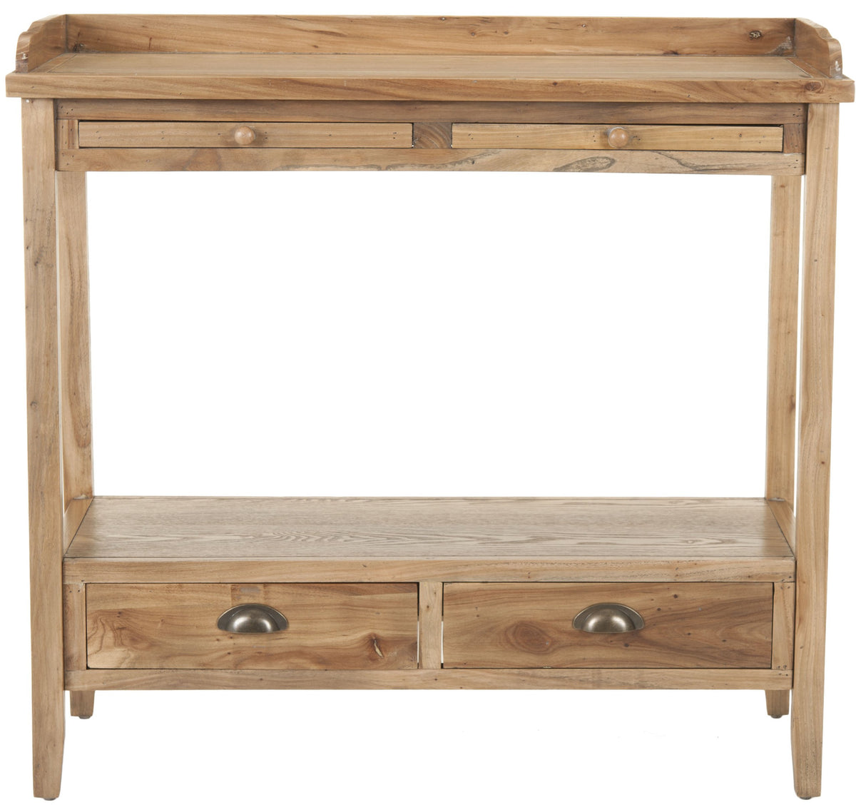 Weathered Oak Console Table with Drawers & Shelf N84912