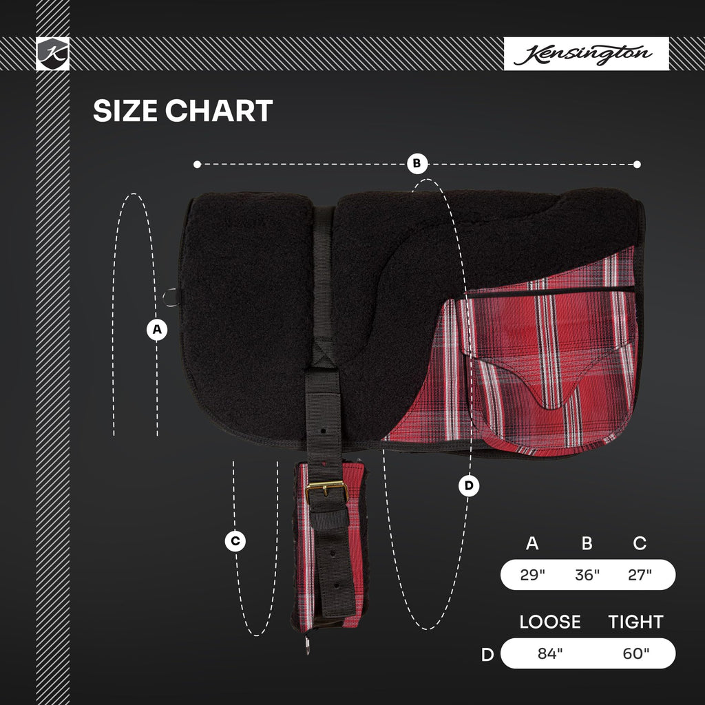 Fleece Bareback Pad with Foam Center and Double Billet Straps U8047