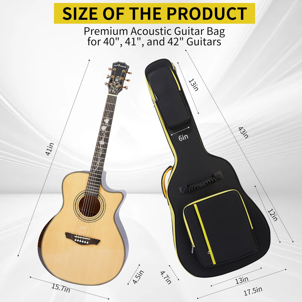 600D Waterproof Padded Acoustic Guitar Gig Bag U1987