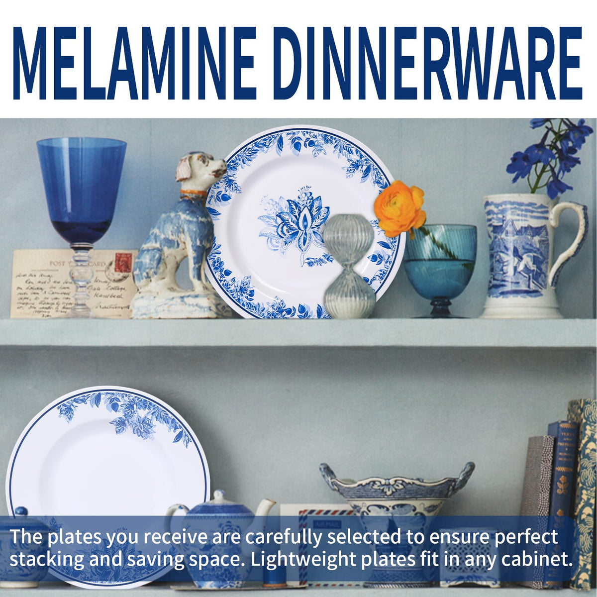 12 Pc Floral Melamine Dinnerware Set D298180