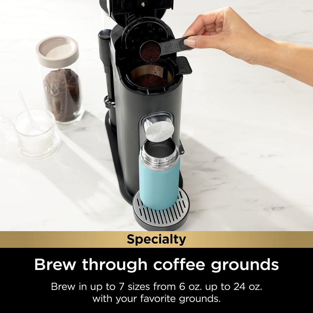 Single-Serve Coffee Maker with Milk Frother, Black Q461936