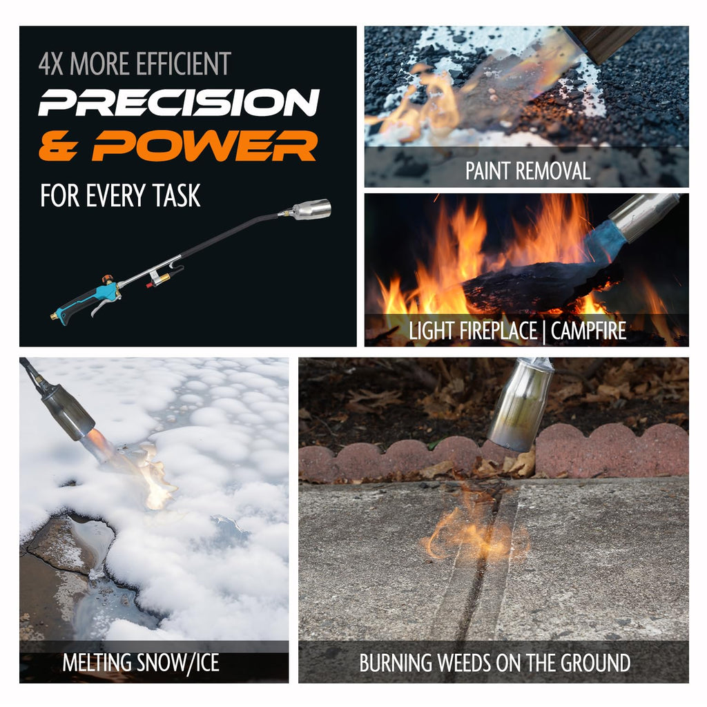Propane Torch Weed Burner with 13 ft Hose, Adjustable 2,200,000 BTU Self Igniting F2144