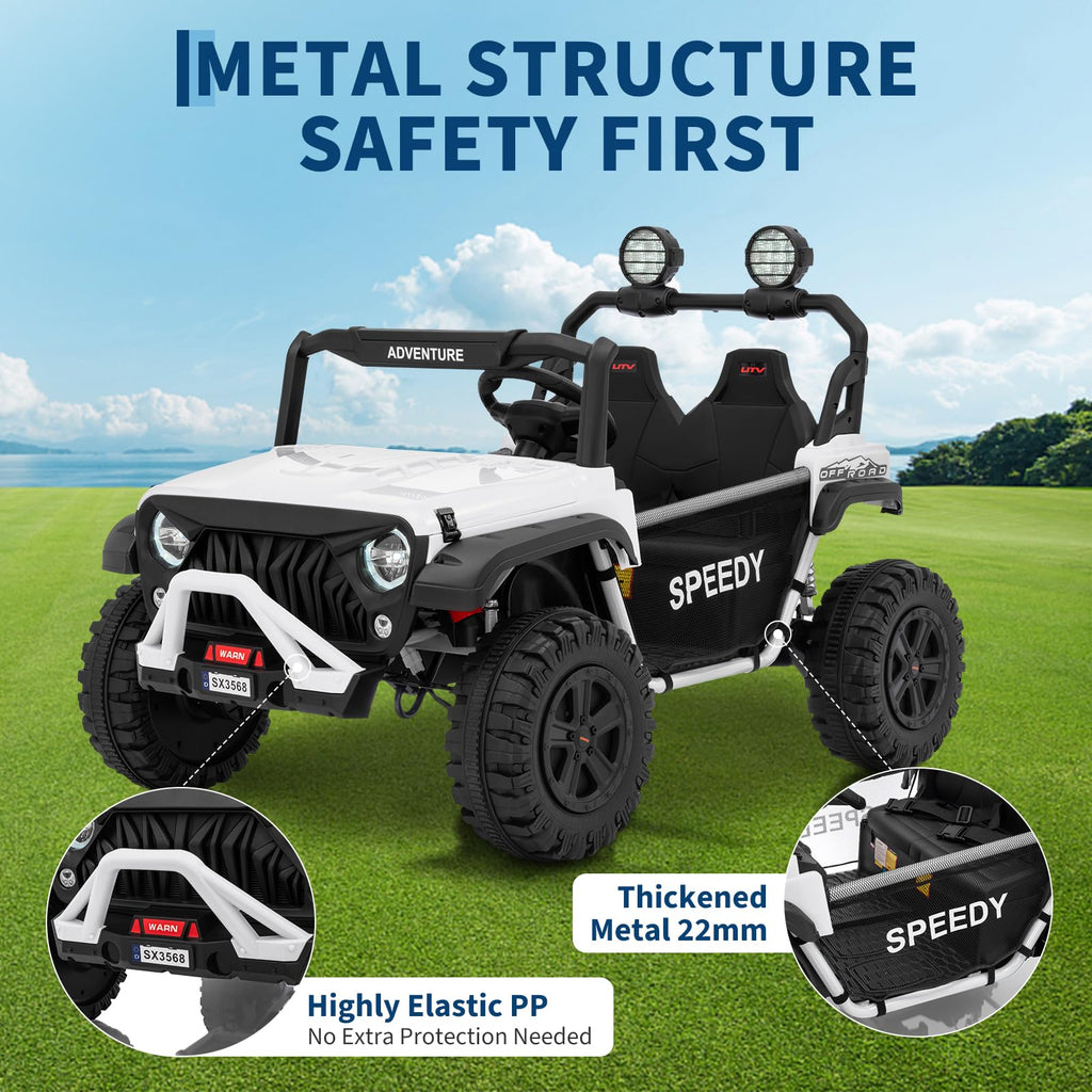 24V 4WD Electric Car 2 Seater UTV with Remote Control Y688
