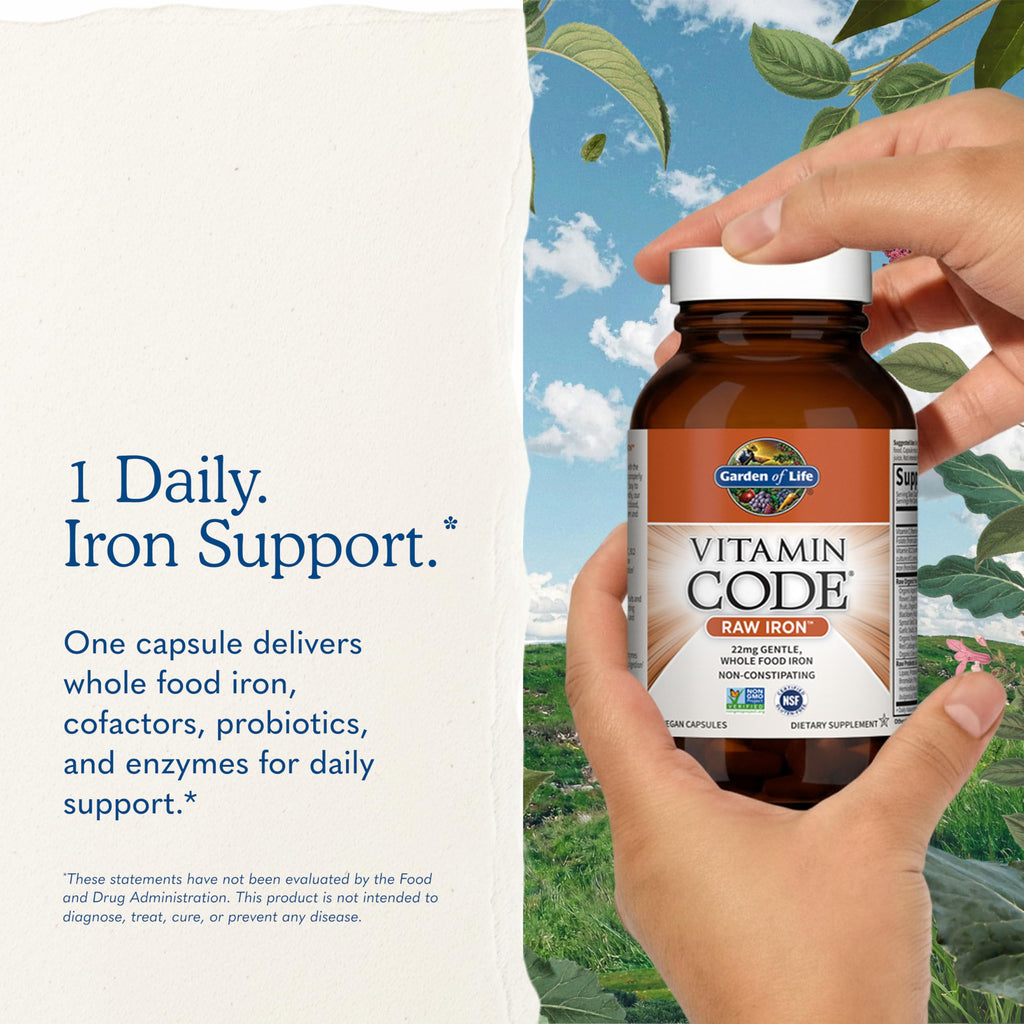 Vitamin Code Raw Iron Supplement, 30 Capsules C97807