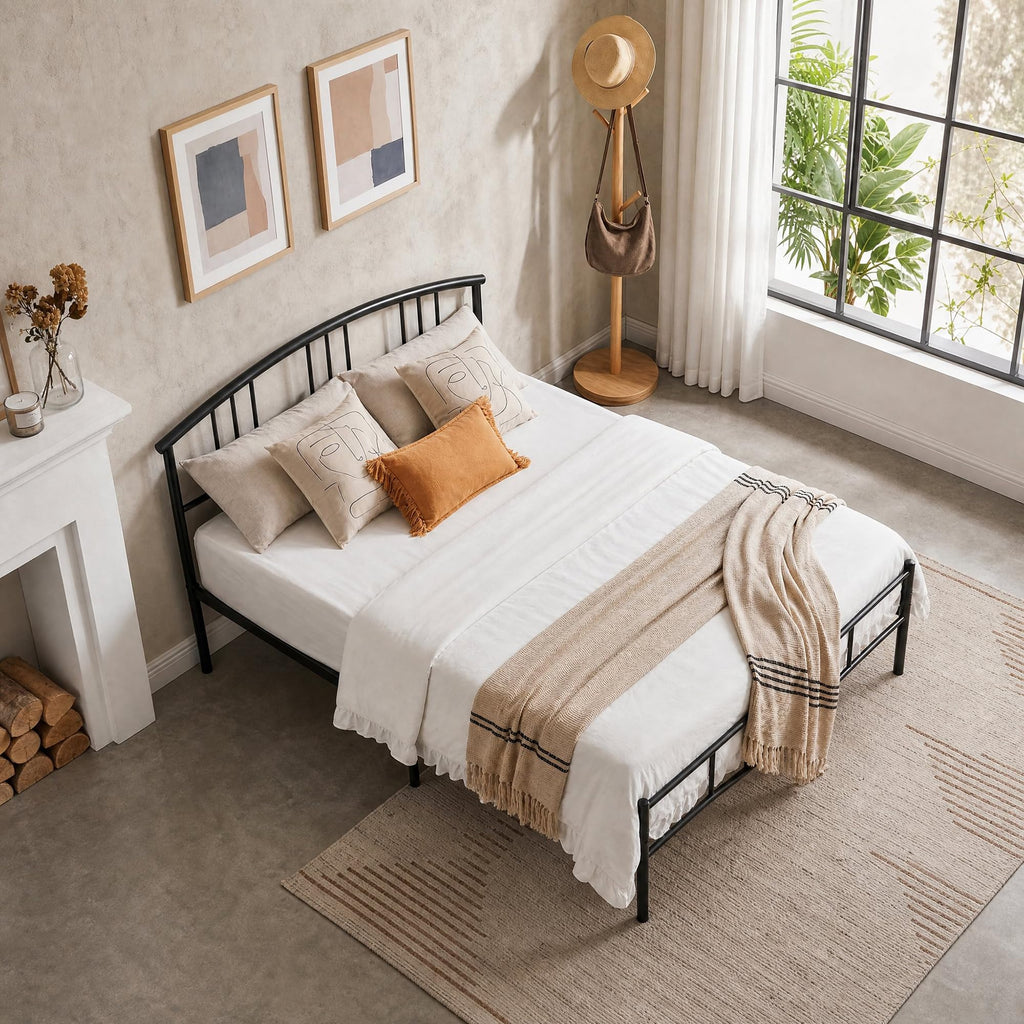 Full Metal Platform Bed Frame with Headboard and Footboard I708329