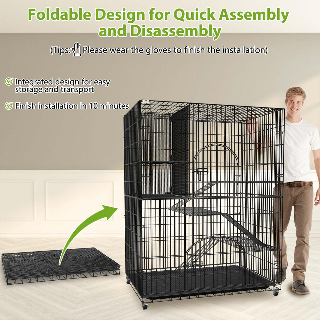 Extra Large Cat Cage Indoor Enclosure with Storage Cube F8842