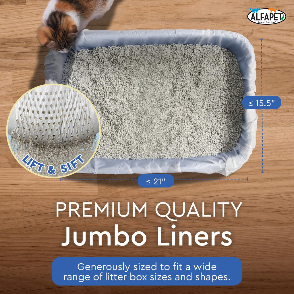 Jumbo 15 Count Pack of 5 Cat Litter Box Liners S118