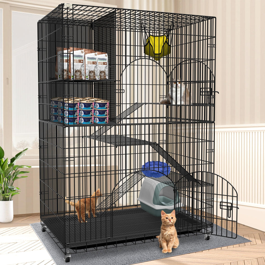 Extra Large Cat Cage Indoor Enclosure with Storage Cube F8842