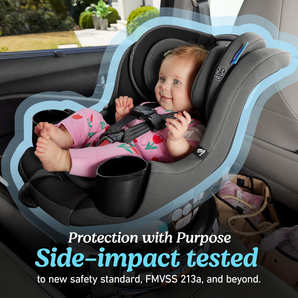 2-in-1 Rotating Convertible Car Seat C593