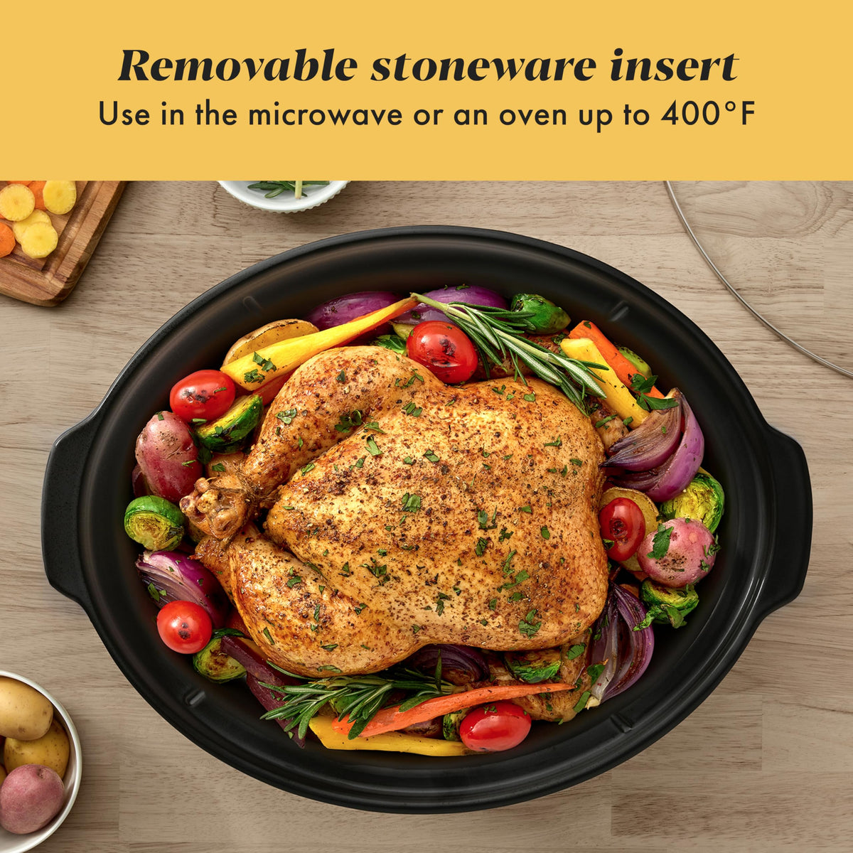6 Quart Programmable Slow Cooker with Digital Timer Stainless Steel R133109